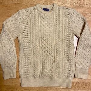 Pendleton Shetland Collection Fisherman Sweater 100% Wool